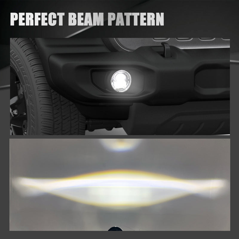 9"Black High/Low Beam LED Leadlights and 4"5D LED Fog Lights for 2018-2025 Jeep Wrangler JL & Jeep Gladiator