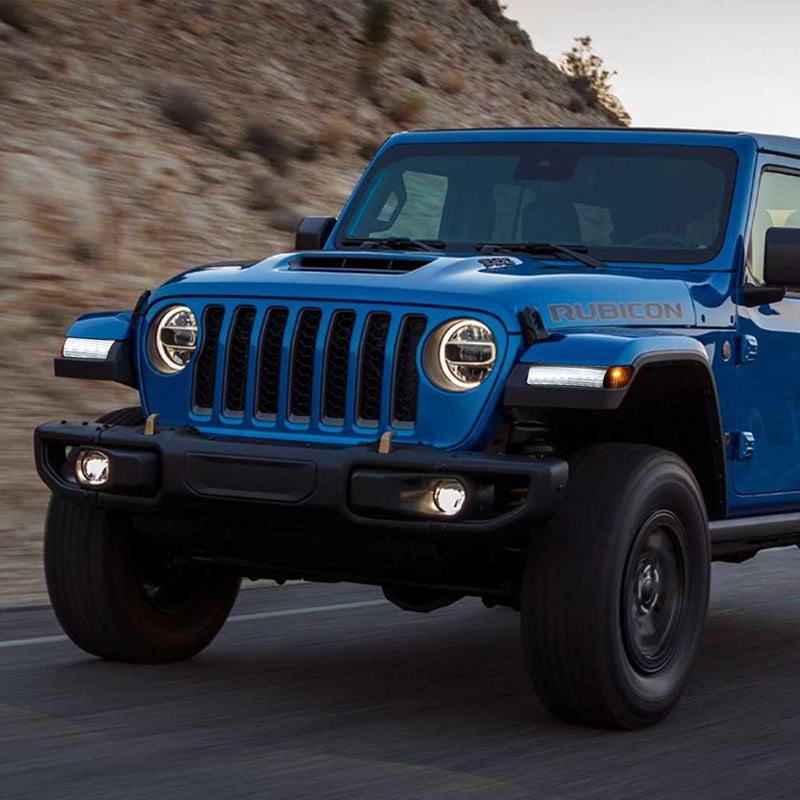 LED Fender Lights and Side Marker Lights (DOT) with Turn Signal Function for 2018-2025 Jeep Wrangler 4xe JL/JLU and Jeep Gladiator