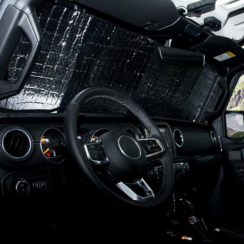 Jeep Wrangler JL JLU Front Windshield Sunshade Sun Shade Sun Visor 2018 2019 Interior Accessories