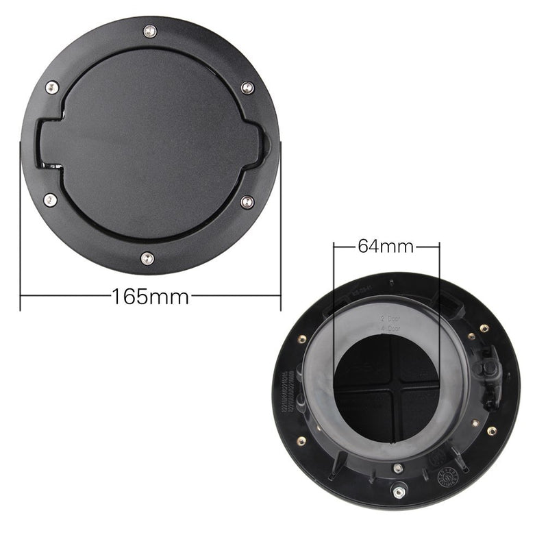 Sunpie Fuel Filler Door Cover Gas Tank Cap cover for Jeep Wrangler JK JKU - Sunpie