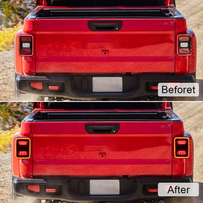 Smoked LED Tail Lights for 2019-2024 Jeep Gladiator JT (Pair)