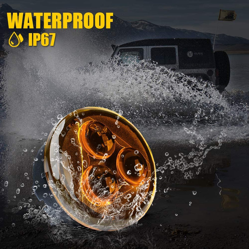 Amber/Smoke LED Front Turn Signal Lights for 2007-2018 Jeep Wrangler JK JKU (2pcs/set)