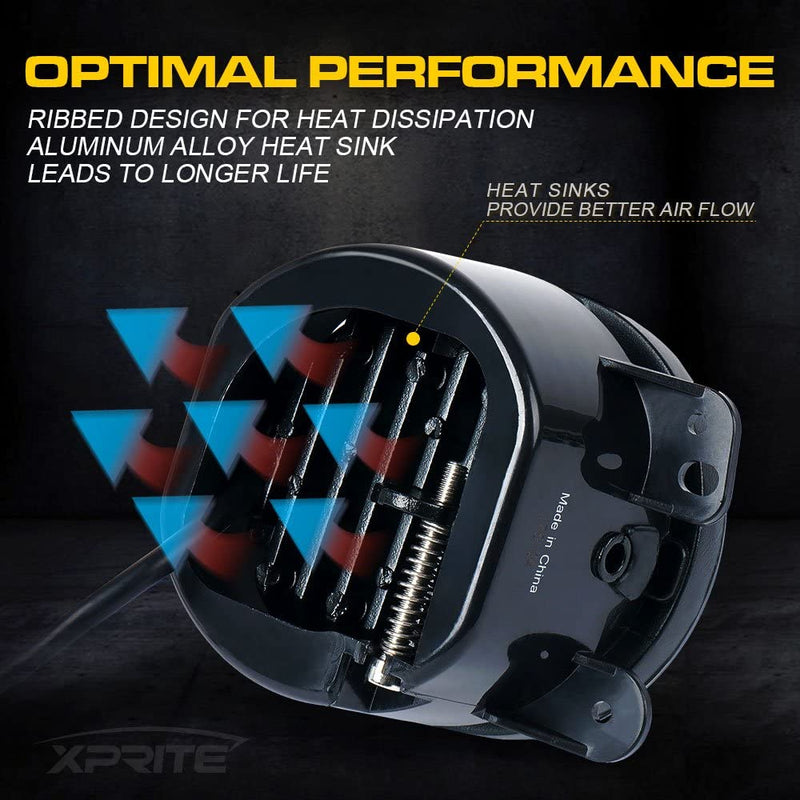 108W 7" LED Headlights & 4" Inch 60W LED Fog Lights with DRL and Amber Turn Signal for Jeep Wrangler JK TJ LJ 1997-2018