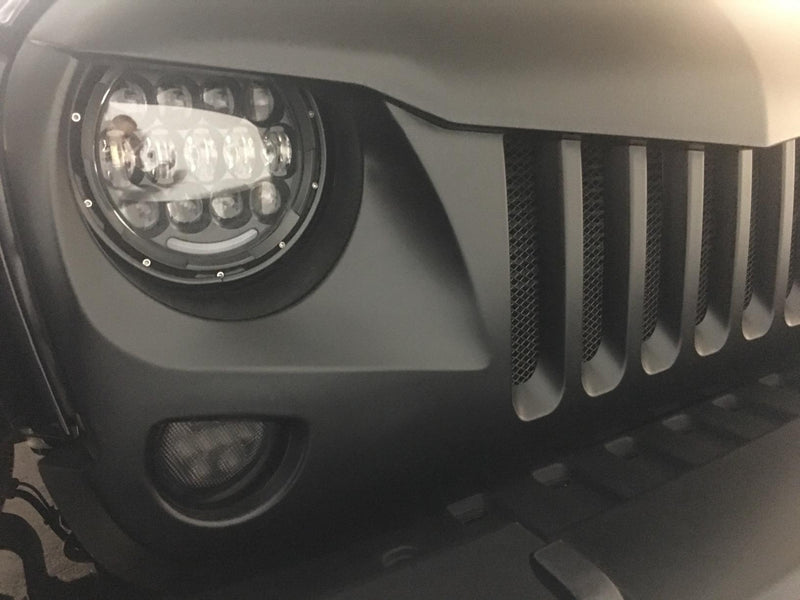 Smoked Amber Front LED Turn Signal Light Assembly for 2007-2018 Jeep Wrangler JK JKU (2pcs/set)