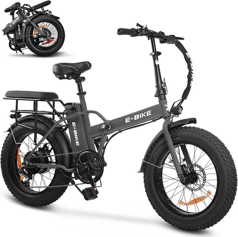 Straight Rods Electric Bike, 36V 10Ah 500W Motor 20''x4.0 Fat Tire 25 Mph 7 Speed Shifter Removable Lithium-ion Battery