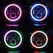 Sunpie 7" multi-color RGB Headlight with running halos - Sunpie