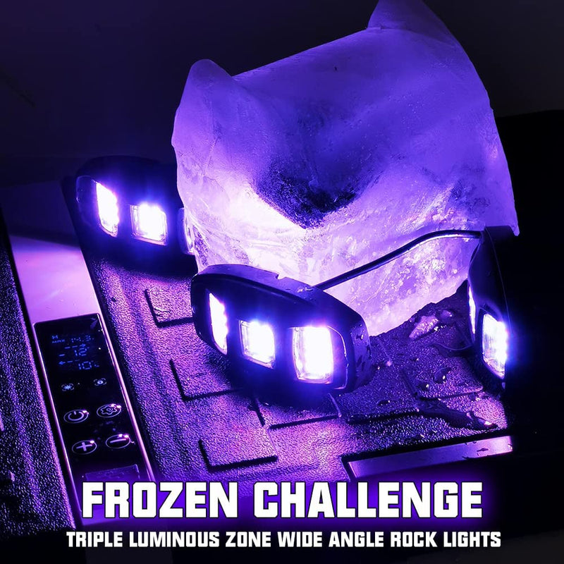 Sunpie Three-Sided Series RGBW LED Rock Light Kits, 22 LEDs, 32-96W (4/8/12 Pods)