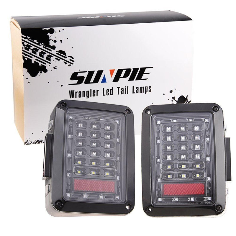 7" Headlights + 4" Fog Lights + Front Turn Signals + Fender Turn Signals + Tail Lights Combo Kits for 2007-2018 Jeep Wrangler JK JKU