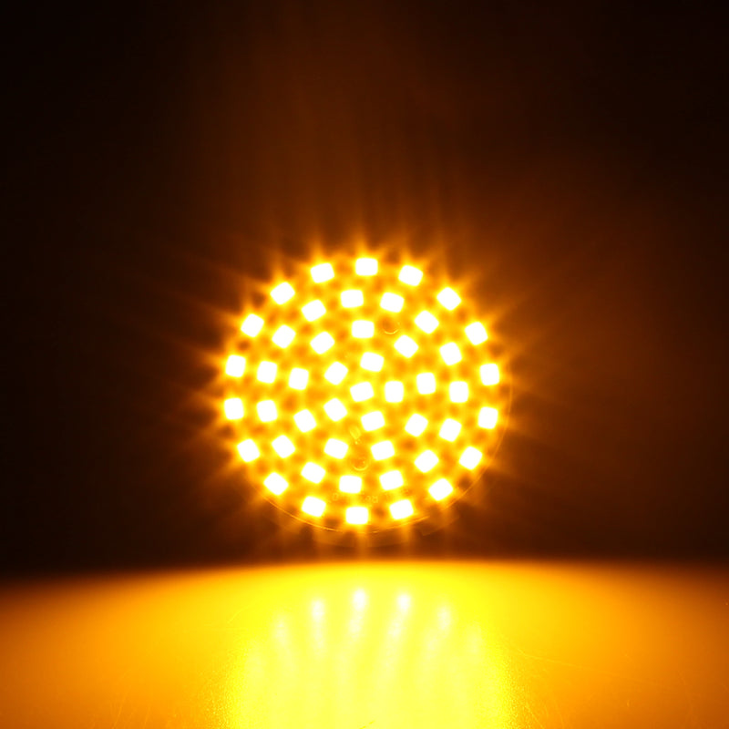 LED Turn Signal Lights 1156 LED Lighting Bulb Bullet Style Inserts for Harley Davidson Pack of 2 (Amber LED)