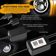 Sunpie RGB halo 7" LED headlight + 4" Cree fog light Combo for Jeep Wrangler - Sunpie