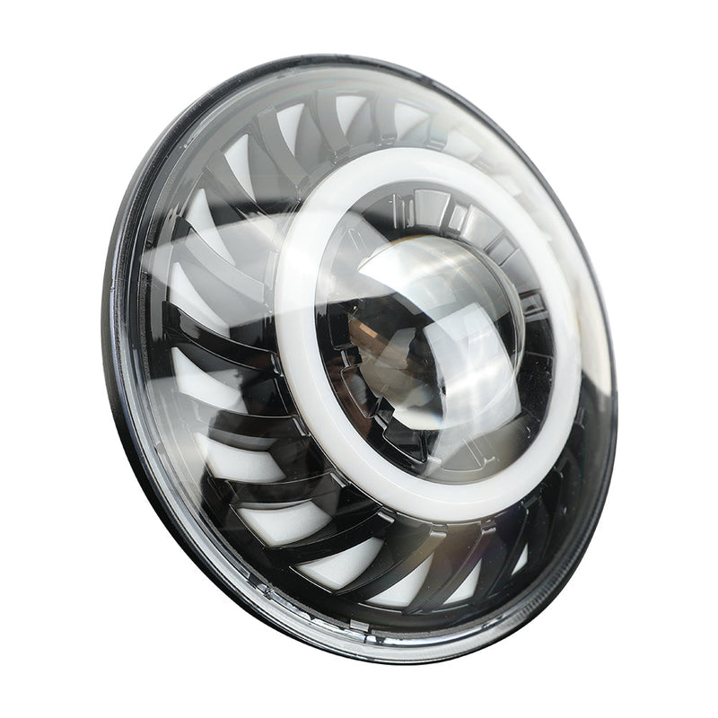 7 inch RGB Rotating Series 3D Lens LED Headlights with 4 inch RGB Rotating Series Fog Lights for 2007-2018 Jeep Wrangler JK/JKU