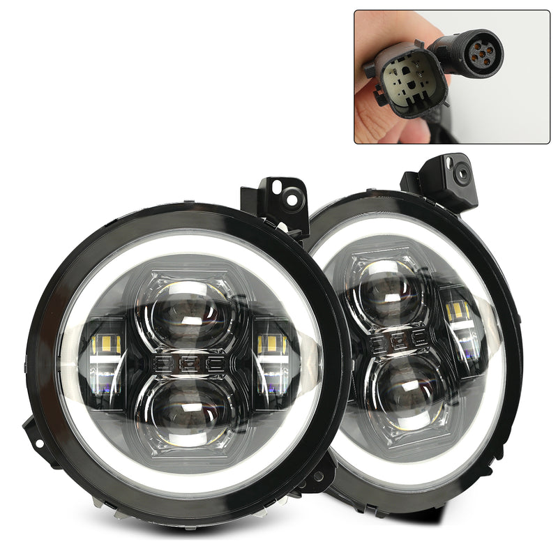 9" RGB-W Halo LED Headlights for 2018-2026 Jeep Wrangler 4xe JL & Jeep Gladiato JT (2pcs/set)