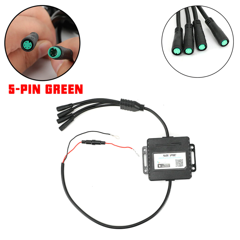 Replacement RGBW Hexagonal Series Rock Lights Control Box (4/6/8/12 Pods 5-Pin Green)