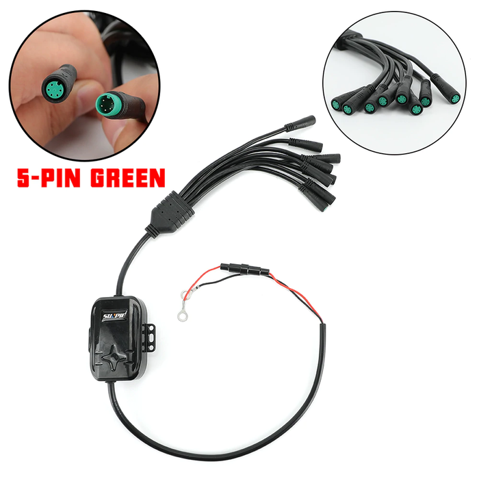 4PCS/6PCS/8PCS/12PCS/16PCS RGBW Rectangle Series Rock Lights Replacement Control Box (5-Pin Green)