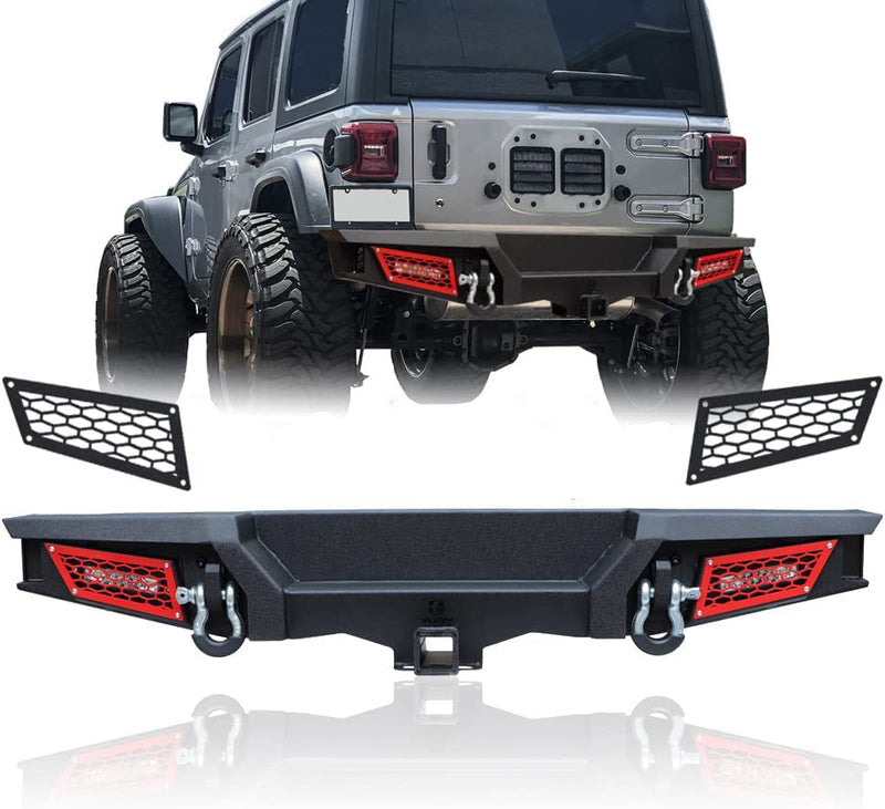 '18-'26 Jeep Wrangler JL/JLU 4xe 2/4 Door Front & Rear Bumpers Combo Kit with Sensor Hole