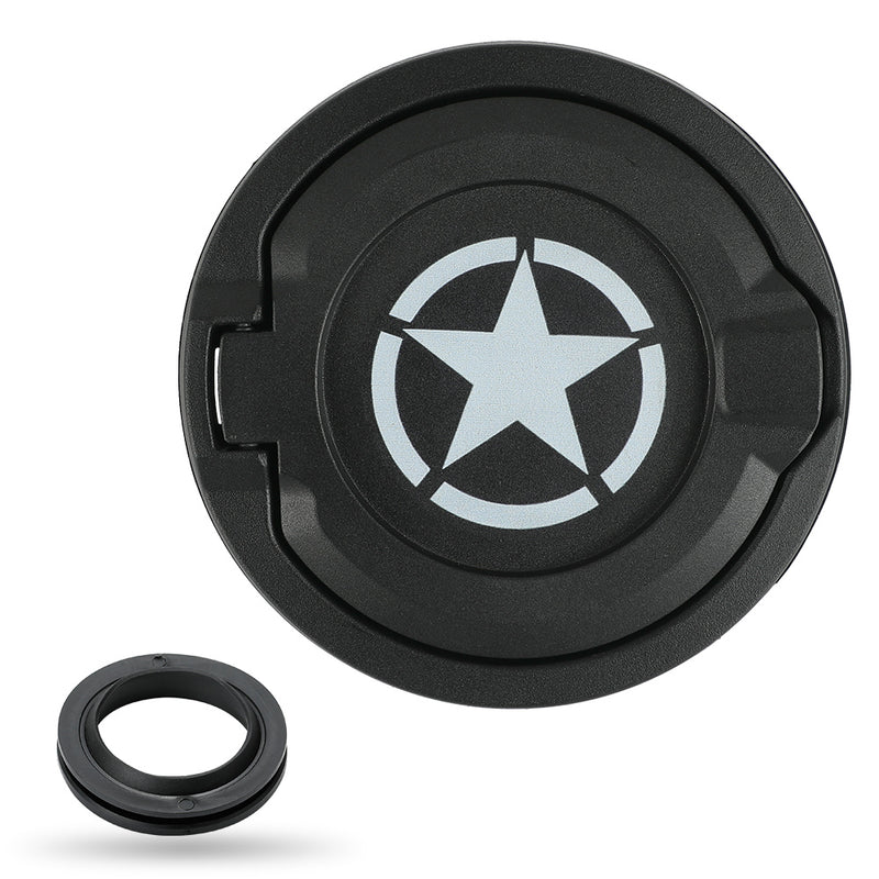 Gas Cap Cover & Fuel Doors with Pattern for 2018-2025 Wrangler JL JLU 4xe