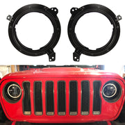 7" Headlight Retrofit Bracket for Jeep Wrangler JL JLU 2018 2019 (Pair) (LED Wiring Adapters Included)