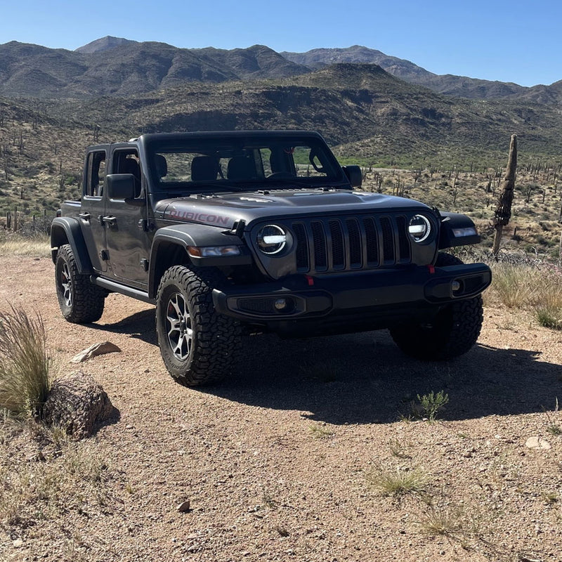 9 inch DOT White Halo DRL LED Headlights For 2018-2025 Jeep Wrangler JL/JLU & Jeep Gladiator JT (2Pcs/Set)