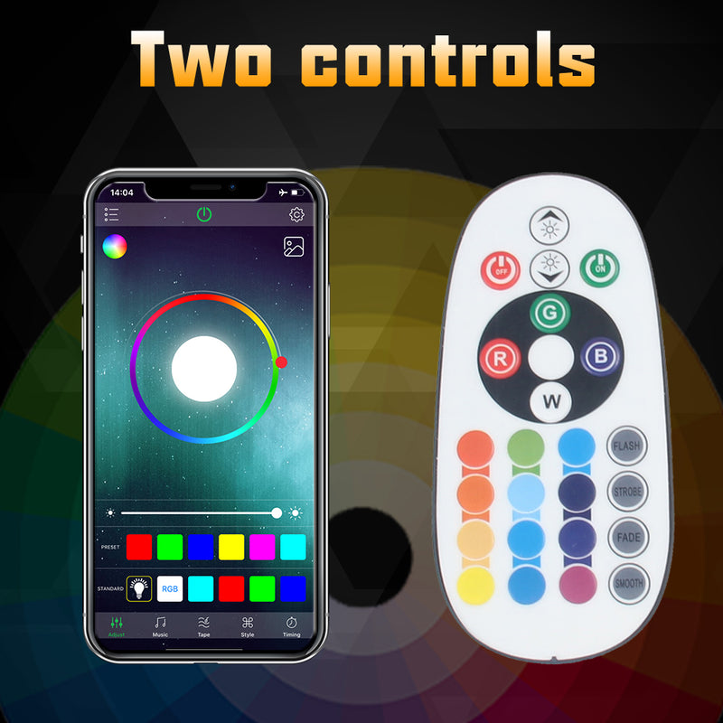 7" 3D RGB-W Halo Headlights for 1997-2018 Jeep Wrangler TJ LJ JK JKU (Chrome/Black) (2pcs/set)