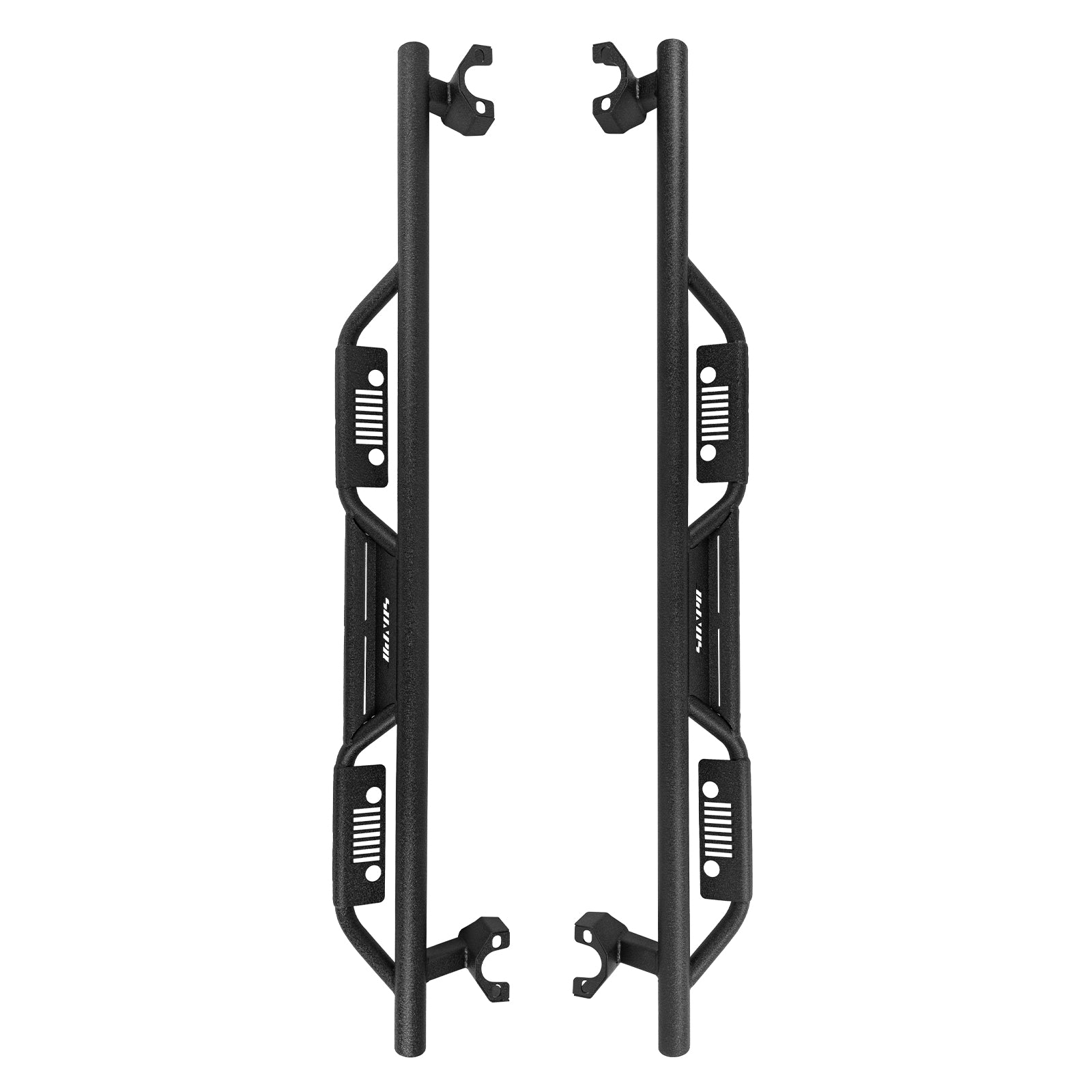 Entry-Level Textured Black Running Boards for 2007-2018 Jeep Wrangler JKU 4-Door