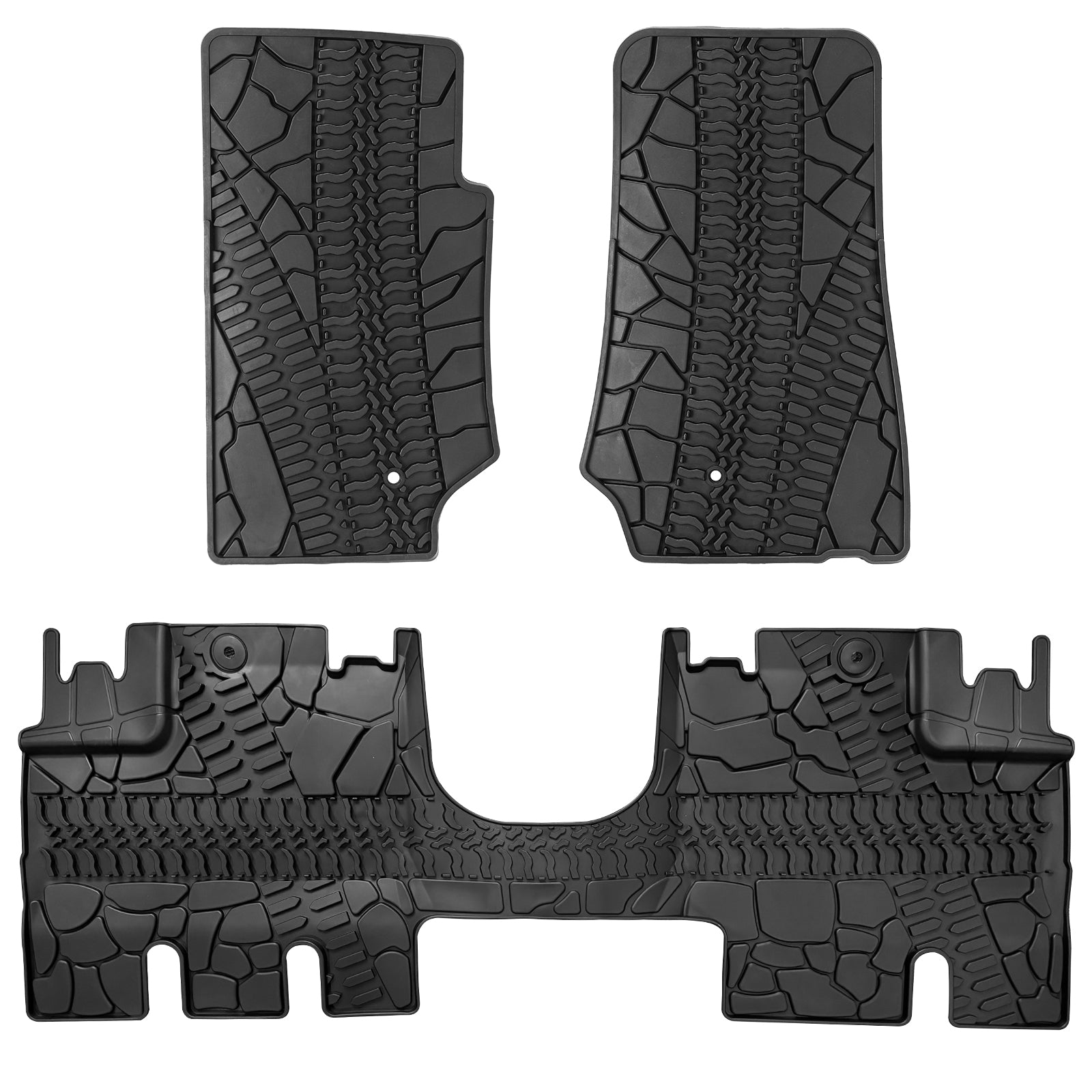 '07-'13 Jeep Wrangler JKU 4-Door Front & Rear Floor Mats