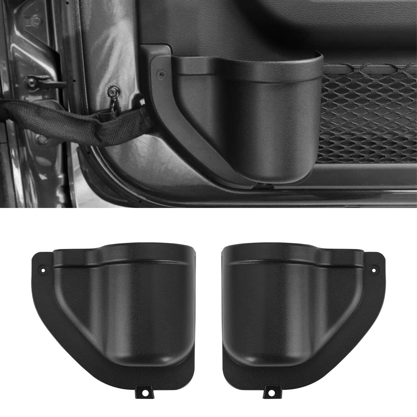 Front Door ABS Storage Box for Jeep Wrangler '18-'26 JL JLU 4XE and Gladiator JT (2PCS)