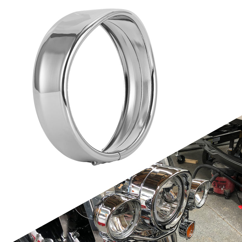 Premium 5.75" Visor-Style Headlight Trim Ring for Harley-Davidson
