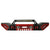 Jeep Wrangler Textured Black Front Bumper with 3 LED Work Lights & 1 Pair 4" RGBW Fog Lights 2 D-Rings & Winch Plate for JK/JKU JL/JLU Jeep Gladiator JT