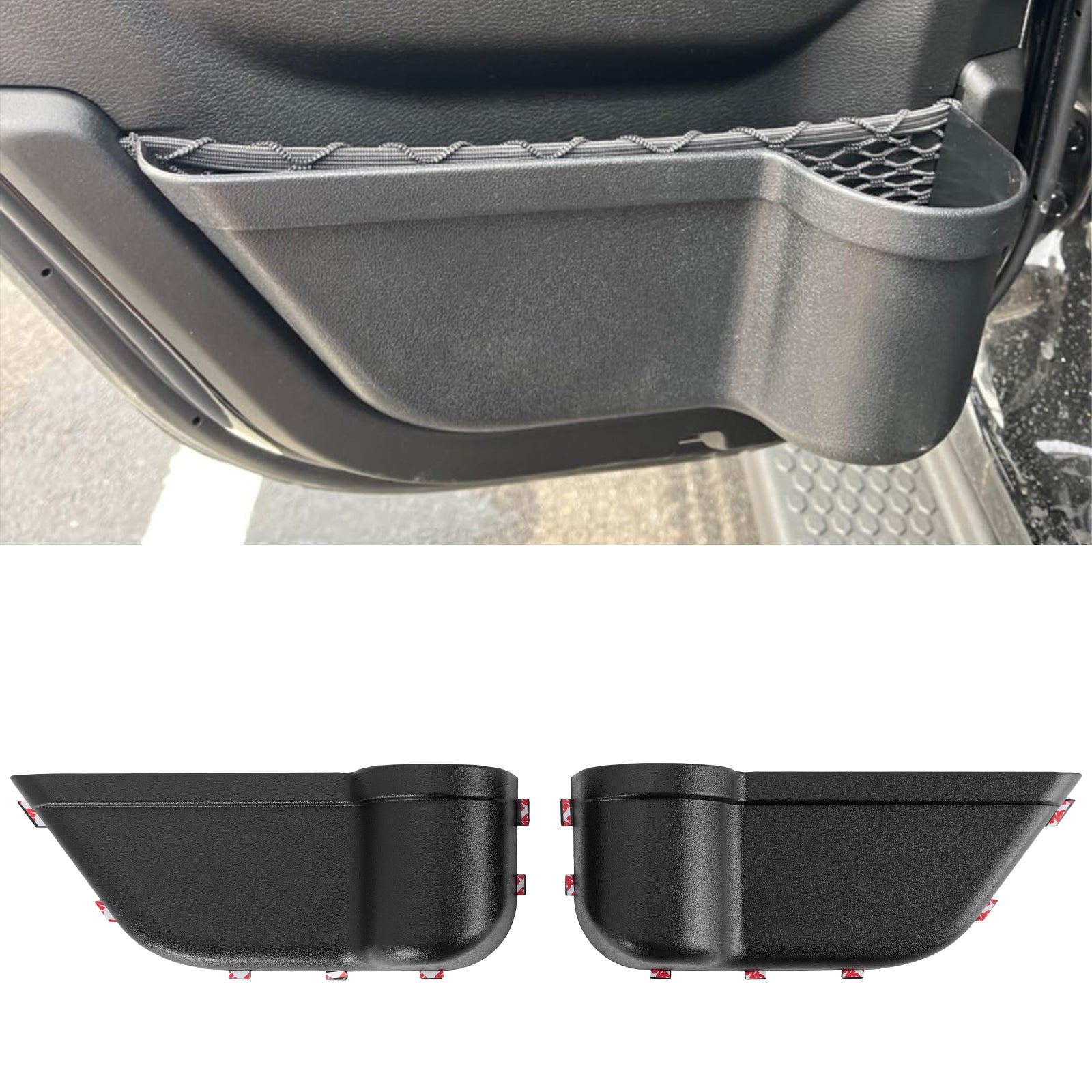 Jeep ABS Front & Rear Door Storage Box for '18-'26 Jeep Wrangler JL JLU 4XE and Gladiator JT
