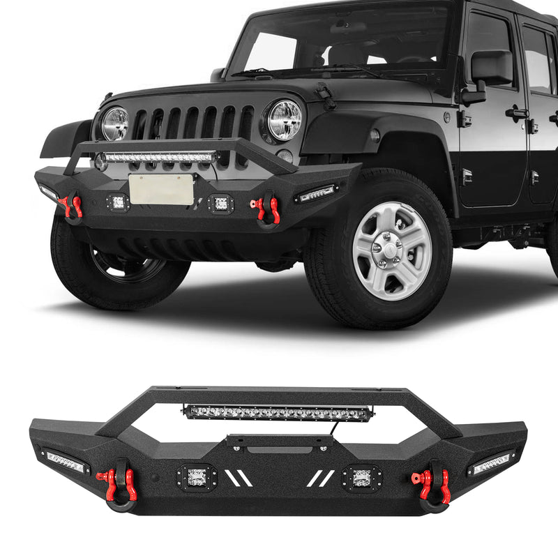 Jeep Front & Rear Bumpers Combo Kits for 2007-2018 Jeep Wrangler JK/JKU