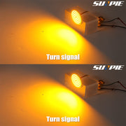 1156 Bullet-Style LED Rear Turn Signals (Red or Amber) for Harley-Davidson Motorcycles 2PCS shown in action.