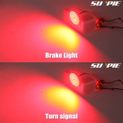 1156 Bullet-Style LED Rear Turn Signals (Red or Amber) for Harley-Davidson Motorcycles 2PCS showing brake and turn signal light.