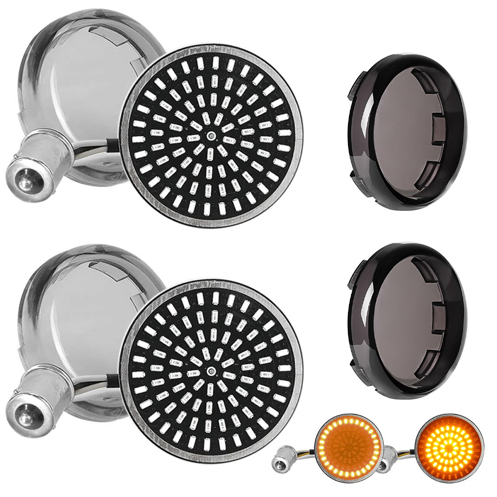 1156 Bullet-Style LED Rear Turn Signals (Red or Amber) for Harley-Davidson Motorcycles 2PCS - rear turn signal design