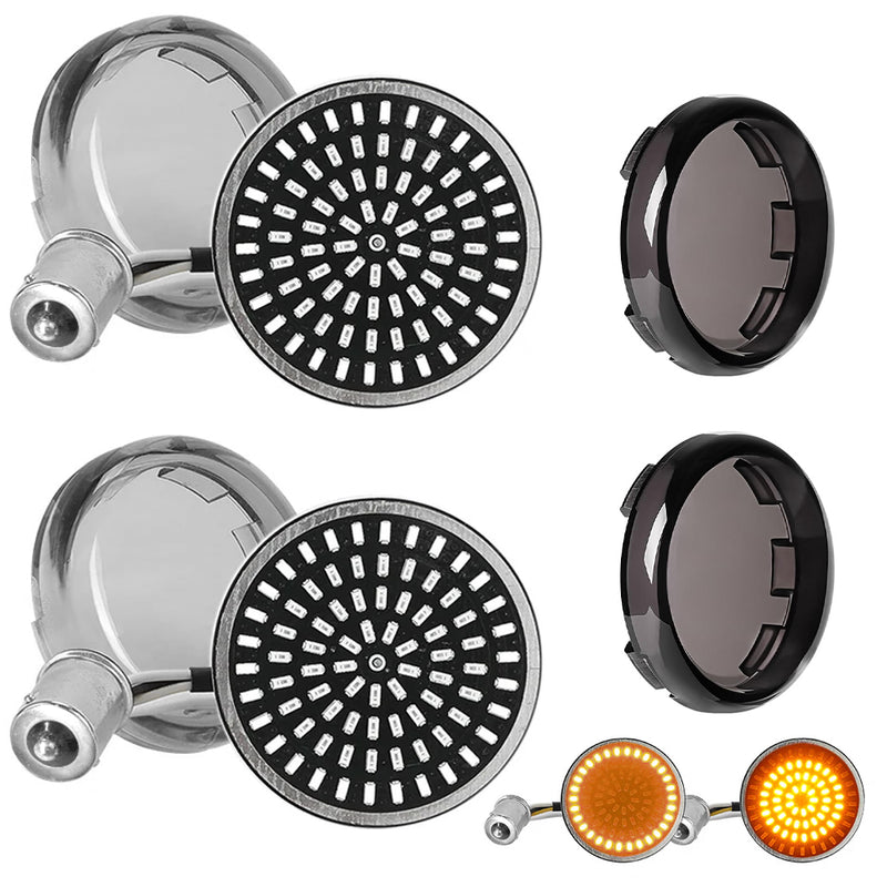 1156 Bullet-Style LED Rear Turn Signals (Red or Amber) for Harley-Davidson Motorcycles 2PCS - rear turn signal design