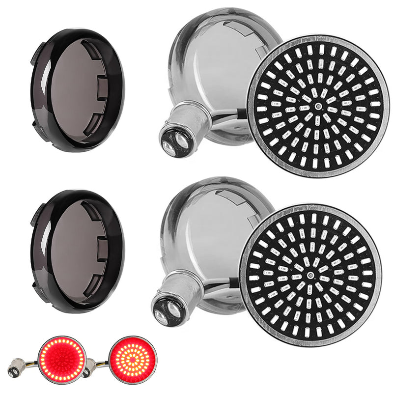 1157 Bullet-Style LED Rear Turn Signals ( Double Contact, Red) for Harley-Davidson Motorcycles 2PCS