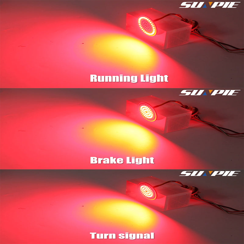 1157 Bullet-Style LED Rear Turn Signals ( Double Contact, Red) for Harley-Davidson Motorcycles 2PCS