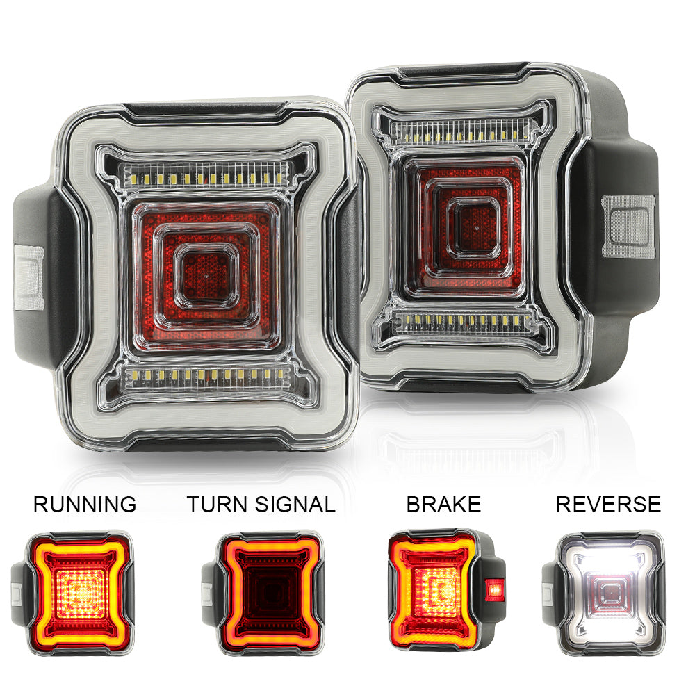 Jeep Tunnel LED Tail Lights for 2018-2026 Jeep Wrangler 4xe JL/JLU (2pcs/set)
