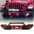 Jeep Wrangler Textured Black Front Bumper with 3 LED Work Lights & 1 Pair 4" RGBW Fog Lights 2 D-Rings & Winch Plate for JK/JKU JL/JLU Jeep Gladiator JT