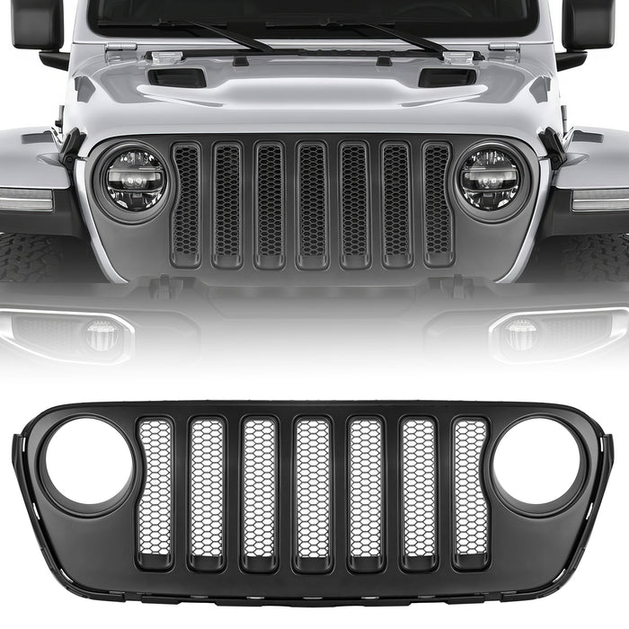 Jeep Grille Stripes Vertical ABS Plastic OEM Version for 2018-2024 Jeep Wrangler JL/JLU and Jeep Gladiator