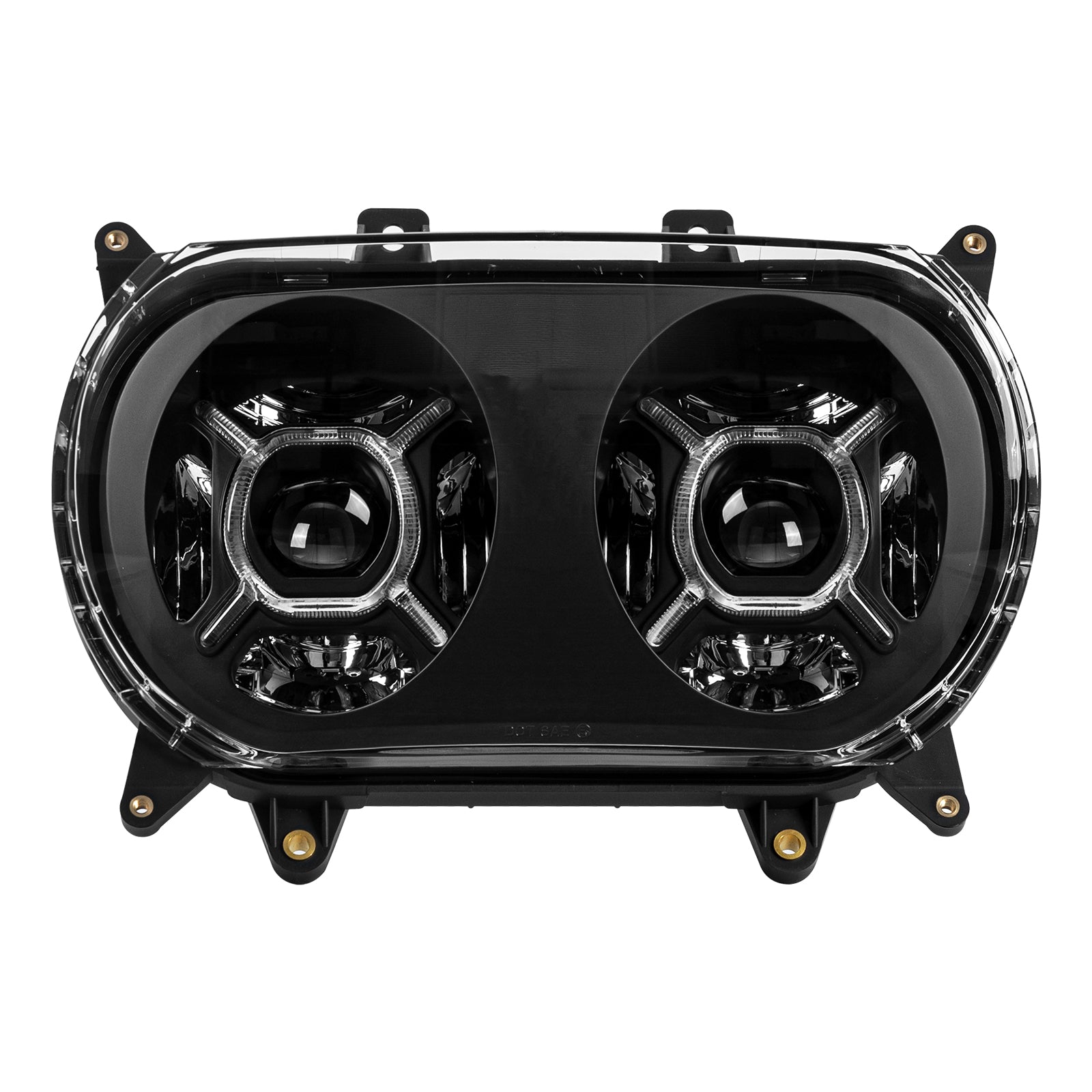 LED Headlight Assembly for Harley Road Glide 2015–2026 | Dual Projector Style Black Lens (Dual 5.75-Inspired Design)