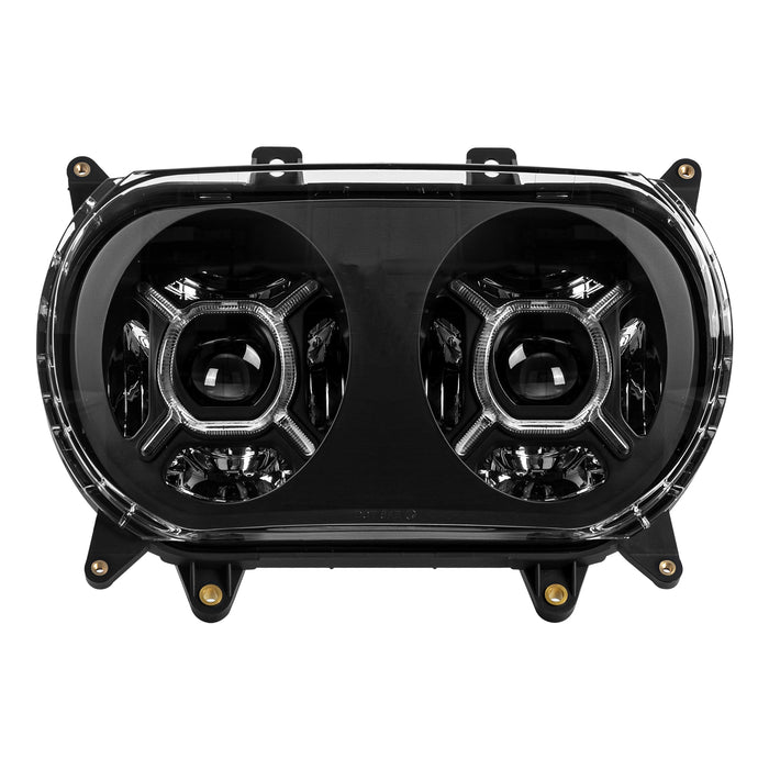 Harley-Davidson '15-'25 Road Glide 5.75" Black Lens Dual LED Projector Headlights