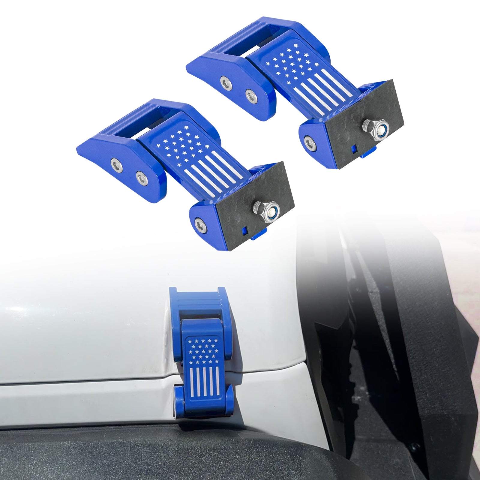 Hood Latches for '07-'26 Jeep Wrangler JK JKU JL JLU 4XE and Jeep Gladiator JT (2pcs/set)