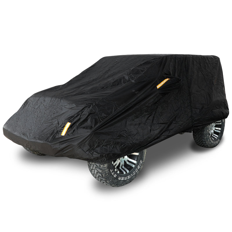 Jeep Wrangler 2-Door Black Car Cover for 1987-2025 Jeep Wrangler  YJ TJ LJ JK JL