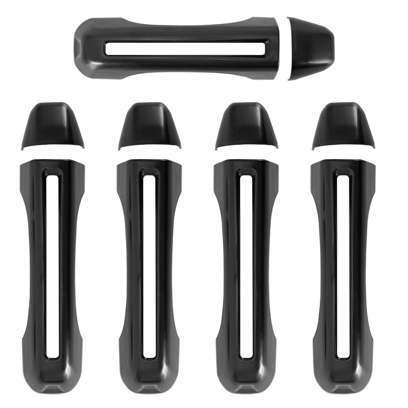 ABS Gloss Black Exterior Door Handle Covers (5-Pack) for Jeep Wrangler JL JLU 4xe & Gladiato JT