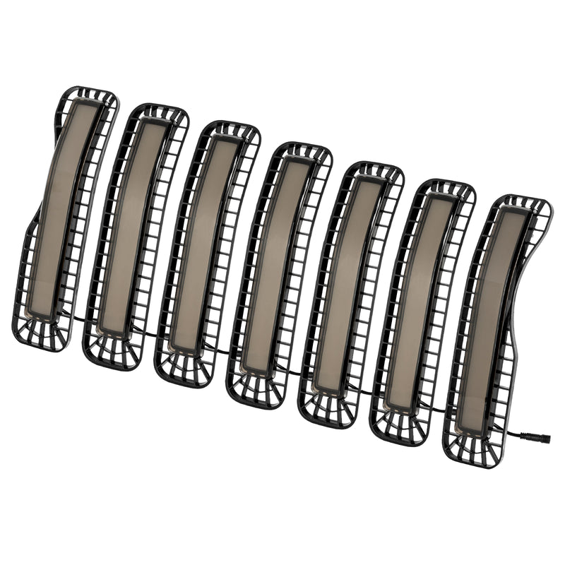 RGB LED Grille Insert Lights for 2018-2023 Jeep Wrangler JL JLU 4xe & Gladiator JT (Stock Grille / No Camera)