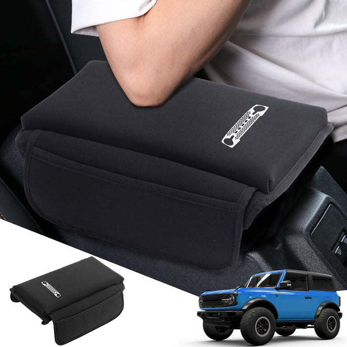 Center Console Armrest Cover with Side Pockets for 2021+ Ford Bronco