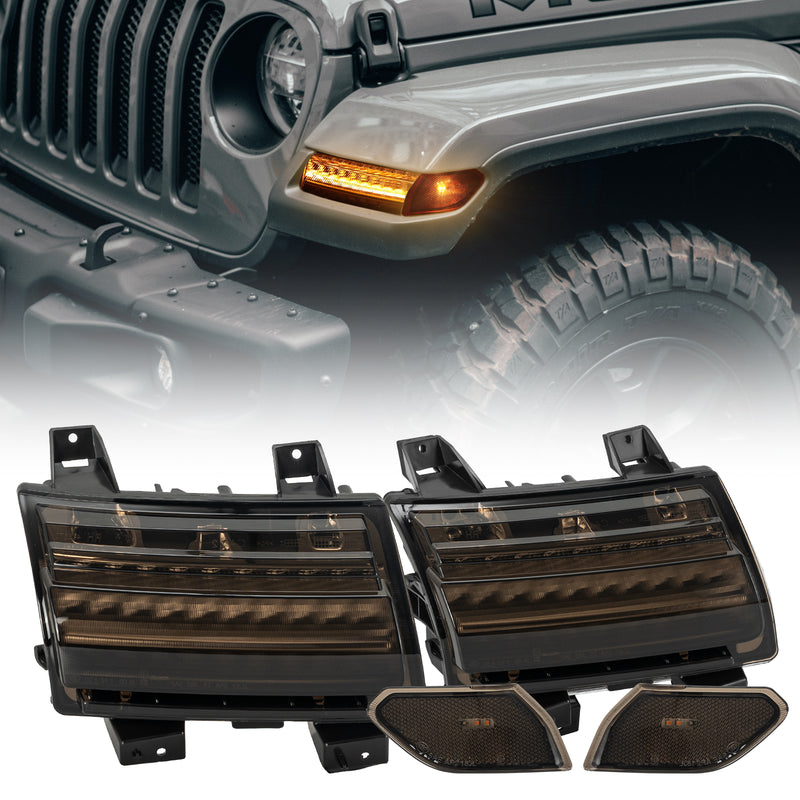 Dynamic LED Fender & Side Marker Lights for Jeep JL/4xe & Gladiator (Non-Sport)