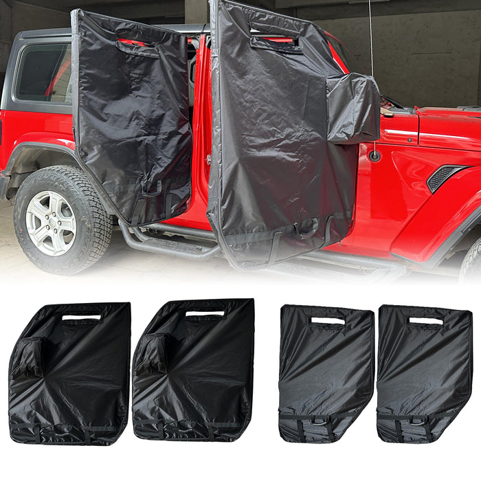 Jeep Hard Door Storage Bag 2PCS/4PCS for 1976-2024 Jeep Wrangler JK JL JKU JLU YJ TJ Jeep Gladiator JT