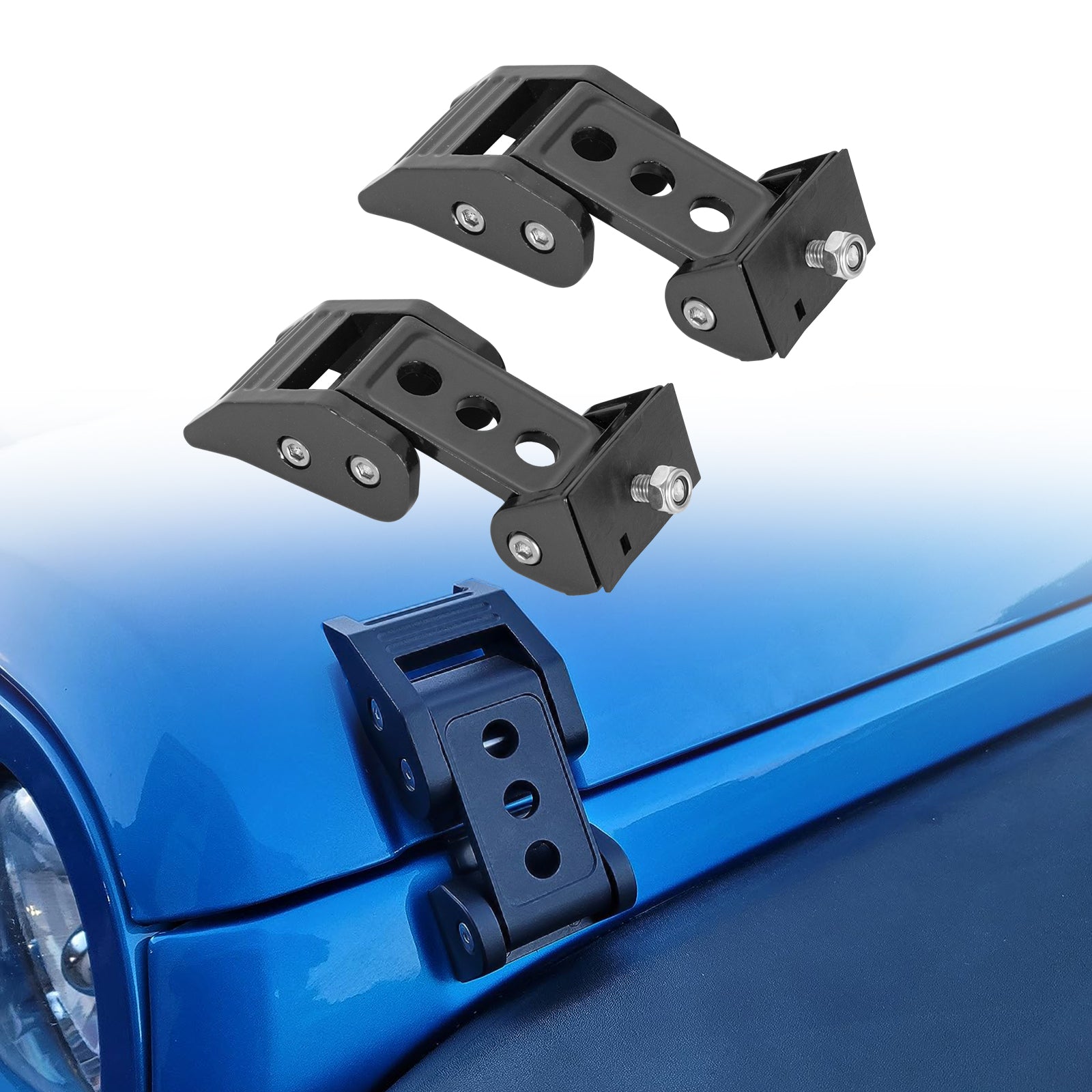 Hood Latches for '07-'26 Jeep Wrangler JK JKU JL JLU 4XE and Jeep Gladiator JT (2pcs/set)