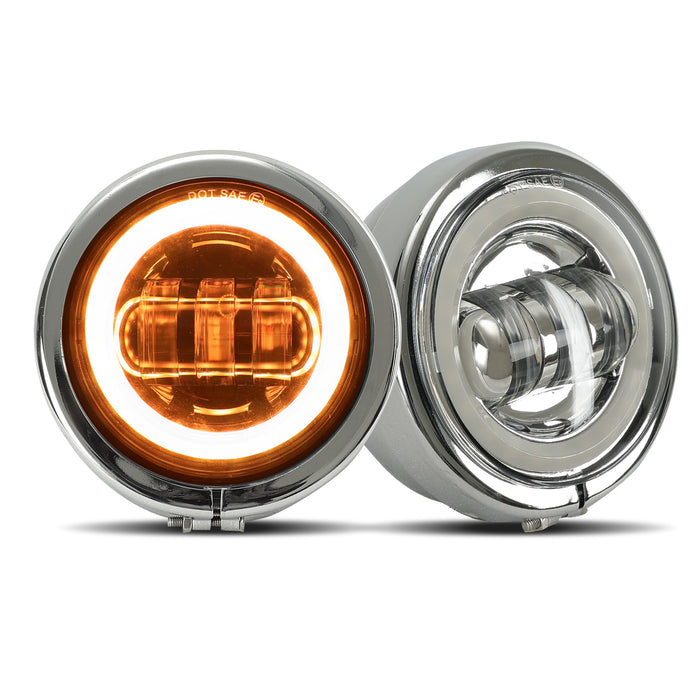 4.5 inch LED Auxiliary Fog Lights with DRL and Turn Signal for Harley-Davidson (2pcs/set)